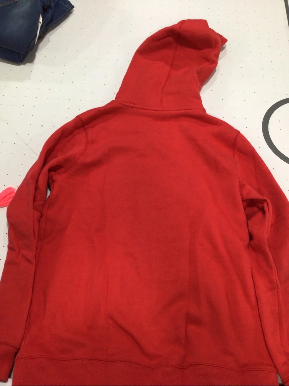 OshKosh B'gosh Red Zip-Up Hoodie with Navy Script Logo